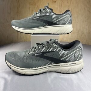 Brooks Ghost 14 Men's 10 Wide 2E Gray Running Shoes 1103692E067